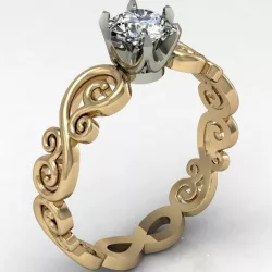 engagement ring 3D print model