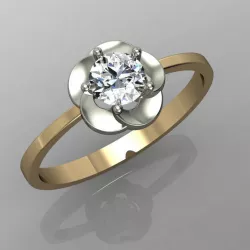 engagement ring  flower 3D print model