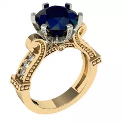 engagement ring with gems 3D print model
