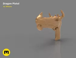 Fantasy Dragon Pistol 3D print model