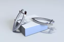 female diamond earrings models for jewelers 3D print model