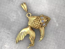 fish pendant 3D print model