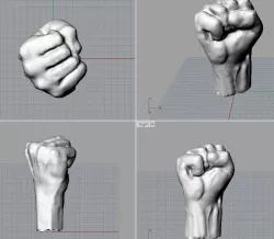 fist  symbol 3D print model