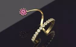 flower ring  3D print model