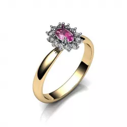 Flower Shaped Ring With Gem 3D print model