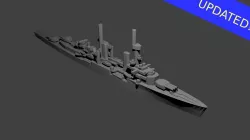 German Konigsberg Class Cruiser Warship 3D print model
