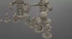 Goblin Wrecking Squad Printable Miniatures 3D print model