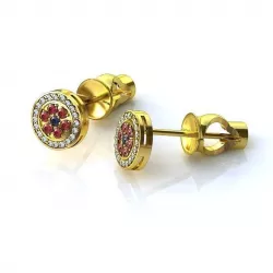 Gold Ear Studs With Gem 3D print model