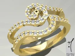 Gold Ring 3D print model 3D print model