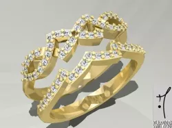 Gold Ring 3D print model 3D print model