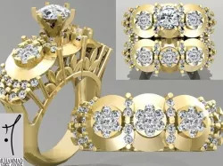 Gold Ring 3D print model 3D print model