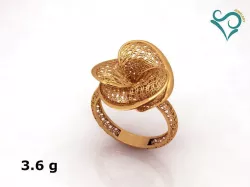 Gold Ring wedding flower ring printable jewel stl 3D print model