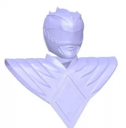 Green Ranger Helmet and Shield 3D print model