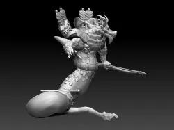 Half Dragon Figurine 3D print model