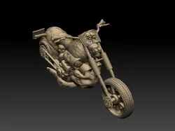Haunted Motorbike Figurine 3D print model