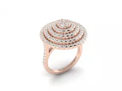 Lady dimond ring 3D print model