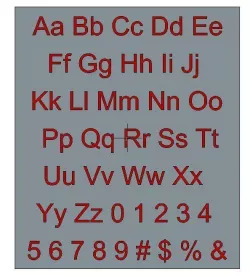 Latin Alphabet and Numbers 3D print model