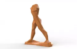 low poly sculpture art walking dead 3D print model