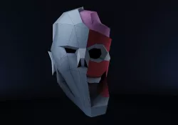 Lowpoly Zombie head for Halloween 3D print model