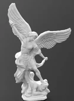 michael slaying the devil statue 3D print model