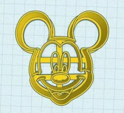 Mickey Mouse Face Cookie Cutter 3D print model
