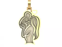MOM AND SON PENDANT 3D print model