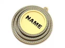 name to be written frame necklace 3D print model