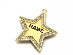 name to be written frame necklace 3D print model