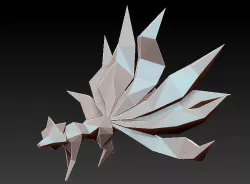 nine tail fox printable 3d model 3D print model