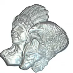 Old Indian Eagle Wolf 3D print model