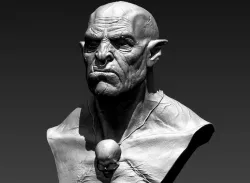 Orc Bust 3D print model