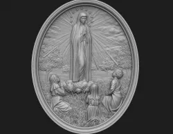 Our Lady of Fatima Medallion 3D print model