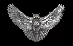 Owl attacks 3D print model