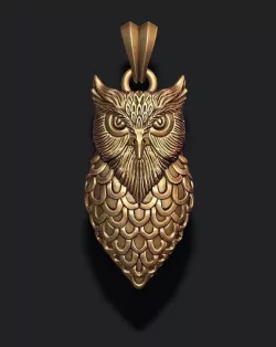owl pendant 3D print model