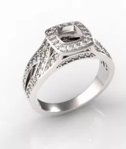 pave ring 3D print model