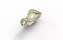 pave ring 3D print model