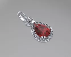 Pear diamond gold pendants NN135 3D print model