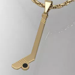 pendant hockey stick 3D print model