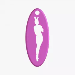 Playboy keychain 3D print model