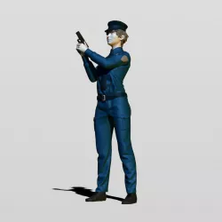 Police woman 3D print model