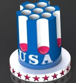 Revolver Drum Penholder -USA- 3D print model