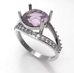 Ring Rose Eye STL 3D print model
