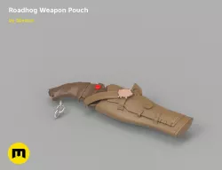 Roadhog back weapon in a weapon pouch 3D print model 3D print model