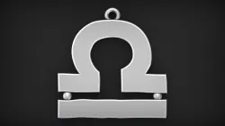 Simple Libra zodiac pendant 3D print model