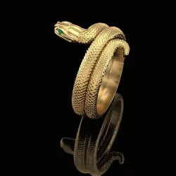Snake with emerald eyes 3D print model