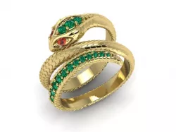 Snake with stones 3D print model
