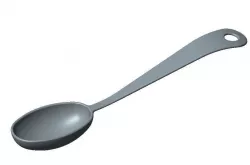 Spoon With Hole 3D print model