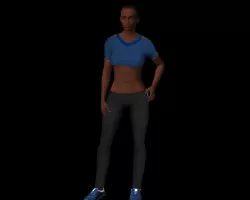 sport woman 3D print model