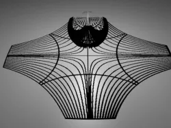 Stereographic projection flat hyperbola