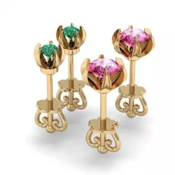 stud earrings with gems    3D print model